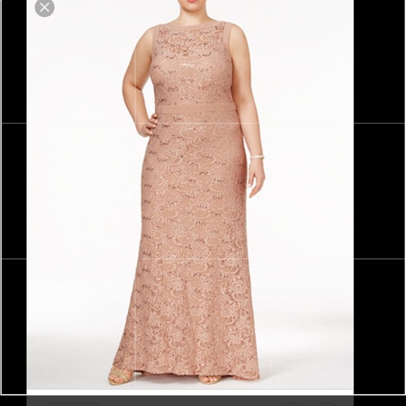 nightway rose gold dress